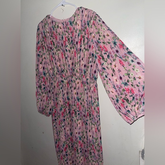 Sara Navon Floral  Pleated  Boho Maxi Dress - Picture 10 of 12